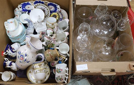 A quantity of assorted glassware and ceramics